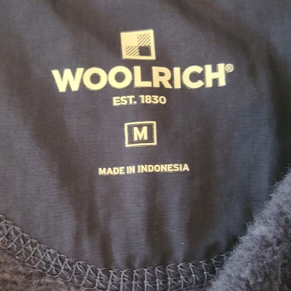 Woolrich 1/4 Snap Pullover Jacket Size Medium Blue - Picture 6 of 8